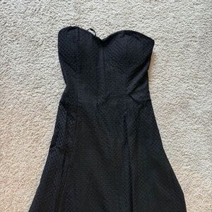 Black strapless dress